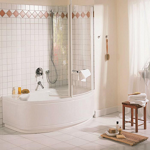 Ванна стальная Bette Pool II Comfort 164*96*45 BetteGlasur® Plus, с панелью, правосторонняя